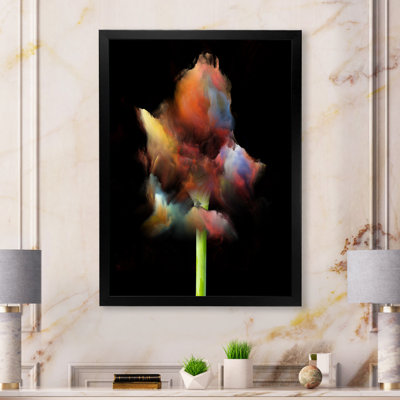 «Blooming Multicolor Fractal Flower IV», art mural moderne sur toile