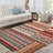 Geometric Machine Washable Rug for Living Room Bedroom Striped Non-Slip Low Pile Rubber Backing Area Rug for Playroom Office Kitchen Dining Room Dorm and Bedside Decor-1946566247