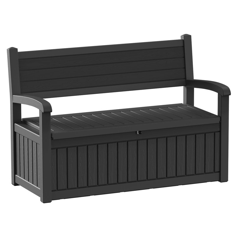 Boîte de rangement 75 gallons pour l'extérieur, Noir