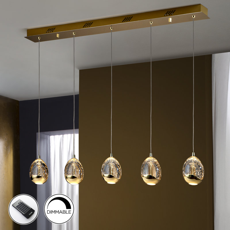 Neher 5 - Light LED Kitchen Island Pendant, Gold