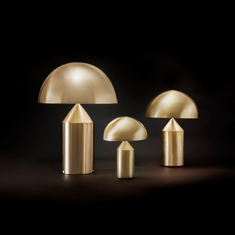 Atollo Table Lamp, Gold, 19.7" H x 15" W x 15" D