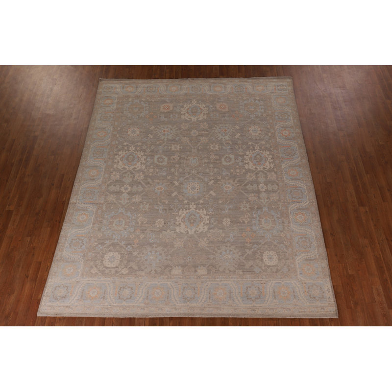 Tapis oriental à motif de teinture végétale Oushak 10