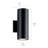 2-Light Black Damp Rated Wall Cylinder Light-556812131