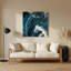 Abstrait fluide, art mural gris en métal 1-85706836