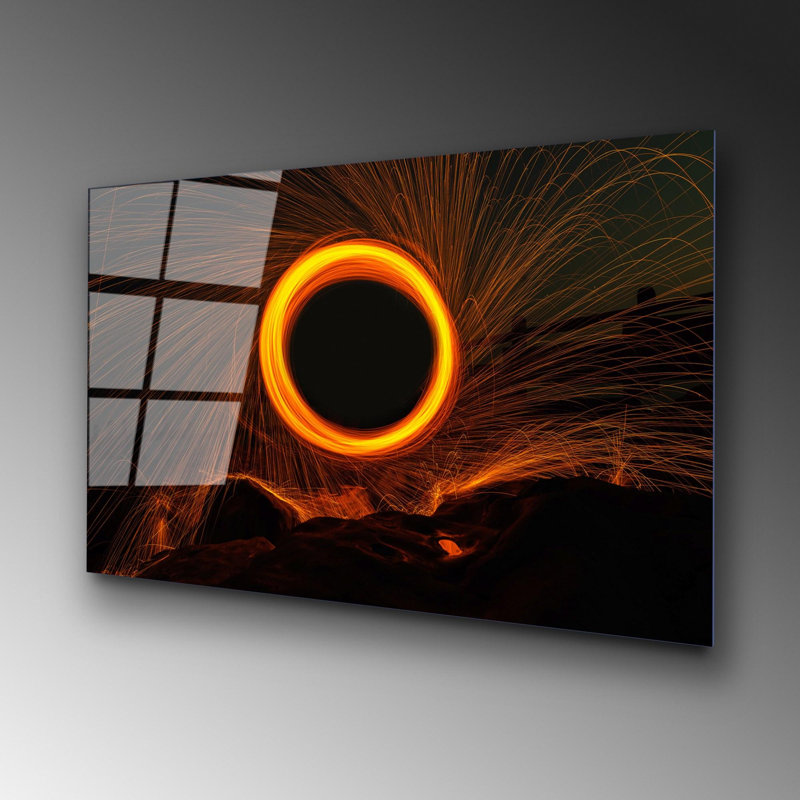 Superbe peinture murale en verre trempé 27,6 po x 39,4 po | 100% verre trempé, épaisseur: 0,16 pouce | Décoration élégante pour le salon ou le bureau, durable et facile à nettoyer, idée de cadeau parfaite