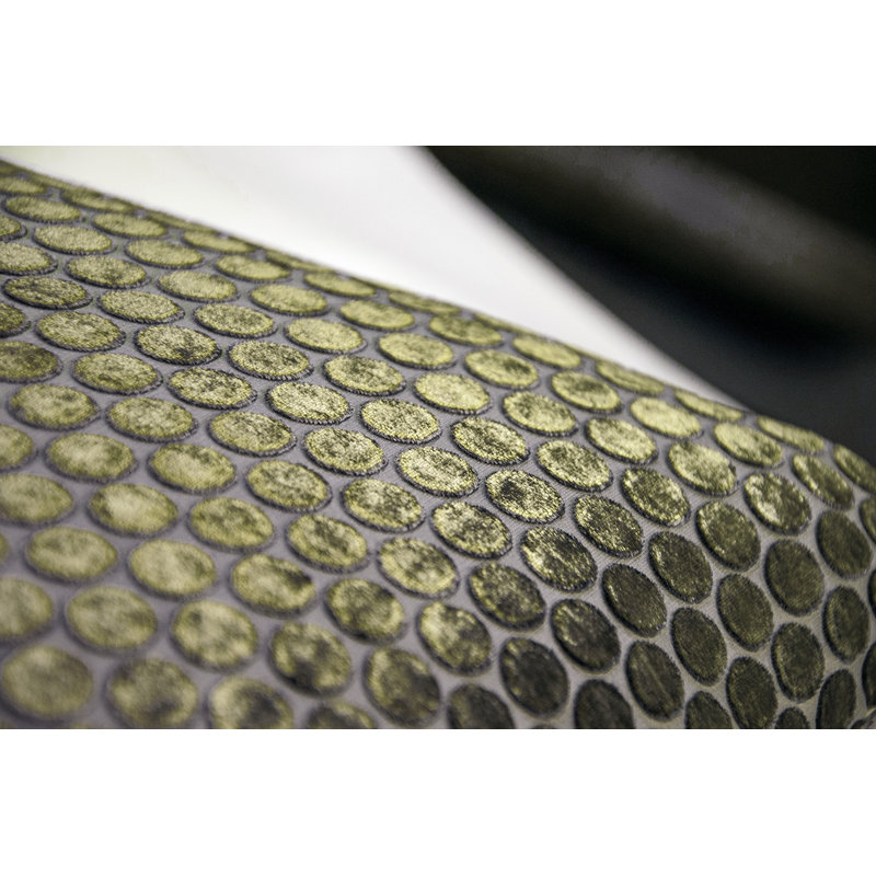 Dots Square Velvet Pillow Cover & Insert, 18"H x 18"W, Oregano
