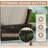5-Person Patio Sofa Seating Group Cedar Wood Frame Brown Wicker with Cushion, Coffee Tables-108734355