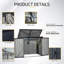 La poubelle contient 2 poubelles en métal pour le rangement des ordures, en acier inoxydable galvanisé, une remise pour la cour de jardin, noire