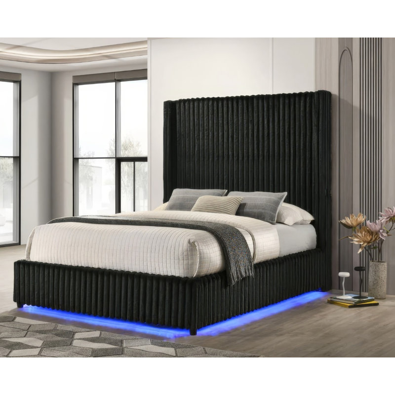 Melani Bed Black King, Black, King
