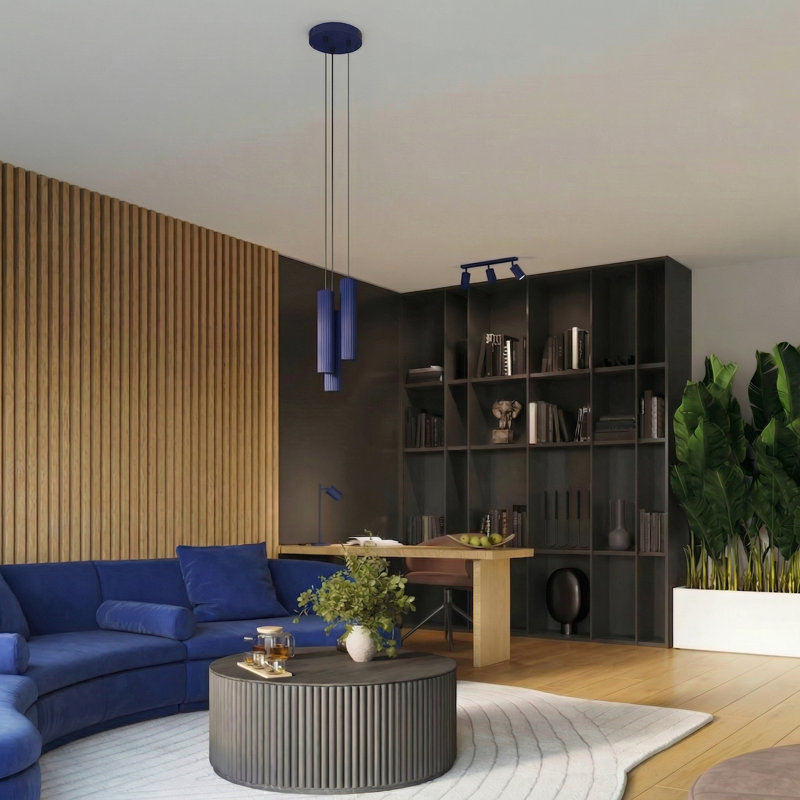Karbon Aluminium Wall Sconce, Wall lamp KARBON 30 ultramarine, Ultramarine, 2 Lights