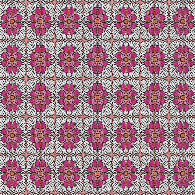 Floral Indoor Rug, Square 6'