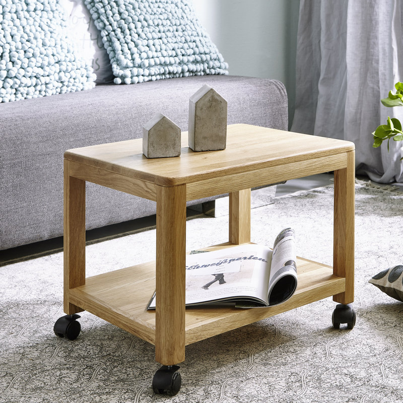 Artemisia Solid Wood Solid Coffee Table with Storage, 40cm H x 50cm W x 40cm D