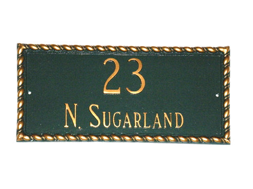 Plaque d’adresse murale sur 2 lignes franklin, Gris / Argent, Oui