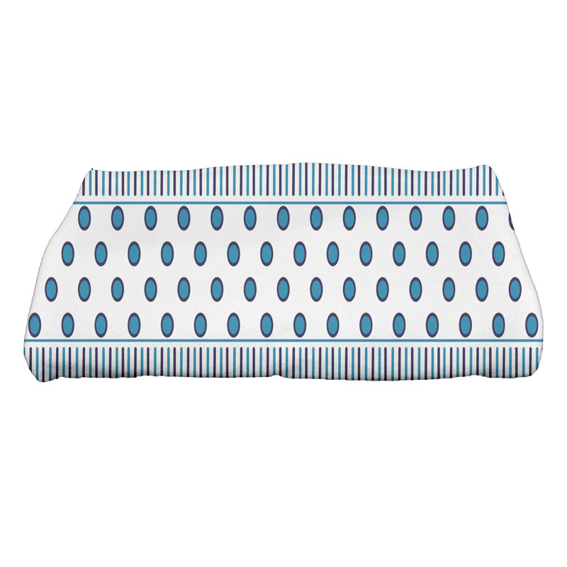 Serviette de bain en microfibre Malcho, Aqua / bleu marine