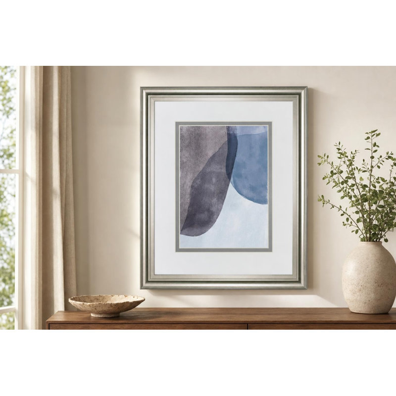 Serene Layers Wall Art - 34" x 40" - Silver Frame