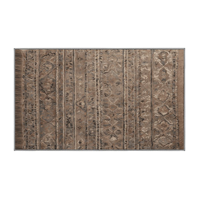 Machine Washable Gray Area Rug GSIX03599