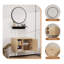 Ensemble de meuble-lavabo simple mural 24 po avec miroir Bitha-2104412242