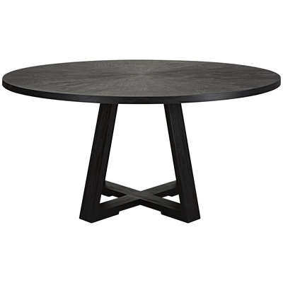 Evalee Round with Solid Wood Base Dining Table