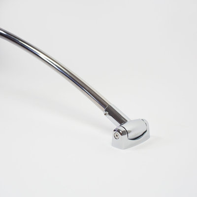 Tringle de douche courbée ajustable, chrome poli