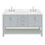 ARIEL Magnolia 60 Double Sink Bathroom Vanity with Top-984289184