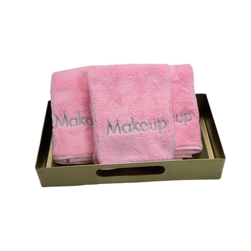 Arkwright’s Coral Fleece 6-Piece Makeup Towels, Pink