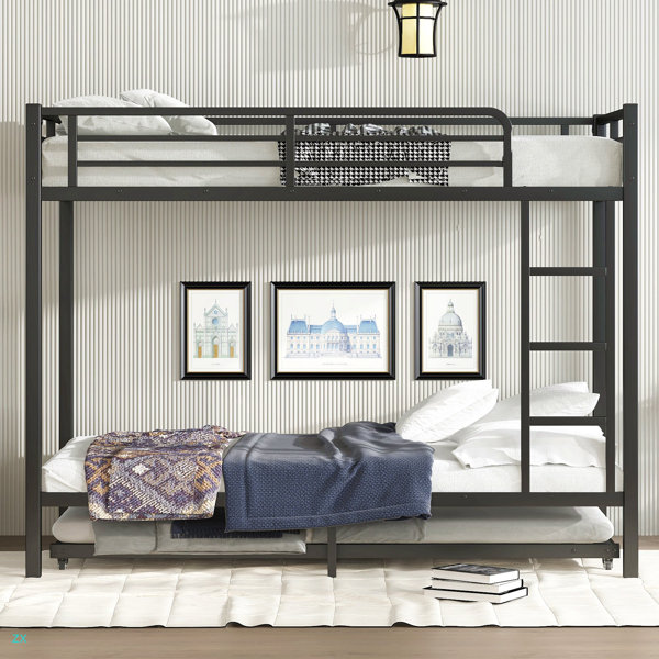 Isabelle & Max™ Metal Bunk Bed With Twin Size Trundle - Wayfair Canada
