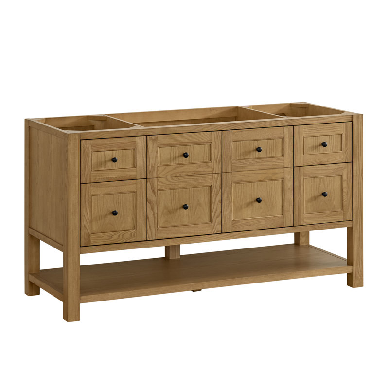 Breckenridge 59.88'' W Single Bathroom Vanity Base, Light Natural Oak