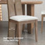 Ensemble de 2 chaises de salle à manger, chaises d'appoint rembourrées, chaises sans accoudoirs en bois à haut dossier