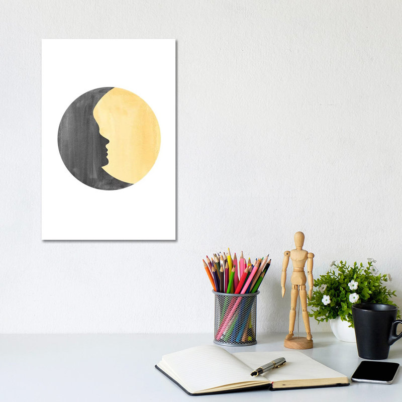 Woman Moon II by Whales Way - Print on Canvas, Wrapped Canvas, 30.48cm H x 20.32cm W x 1.91cm D