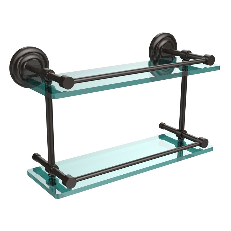 Leamore 2 Piece Tiered Shelf, Oil Rubbed Bronze, 8" H x 16" W x 5" D