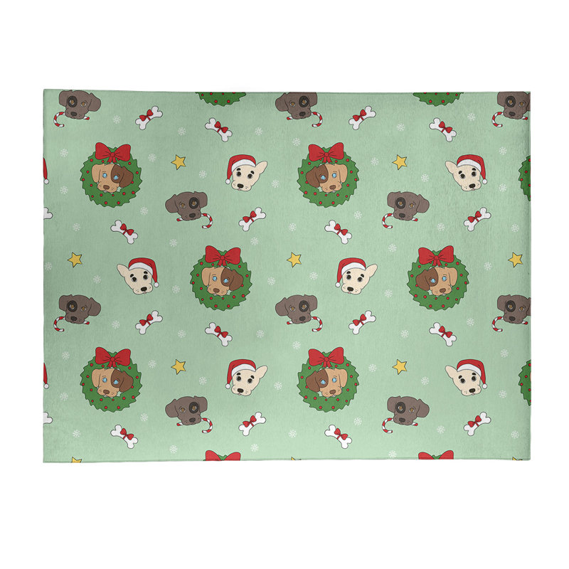Tapis vert/rouge/gris zone fait main, Rectangle 8 pi x 10 pi