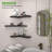 Floating Corner Shelves With Invisible Brackets - Set Of 3 Wall Mounted Shelves For Bedroom, Bathroom, Kitchen, Living Room & Office - Sturdy Natural Wood Gothic Style Shelving