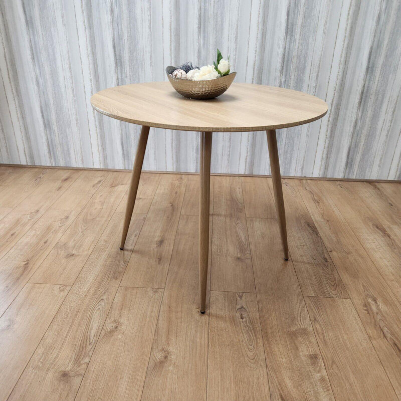 Round Dining Table, 75 cm H x 120 cm W x 70 cm D, Brown