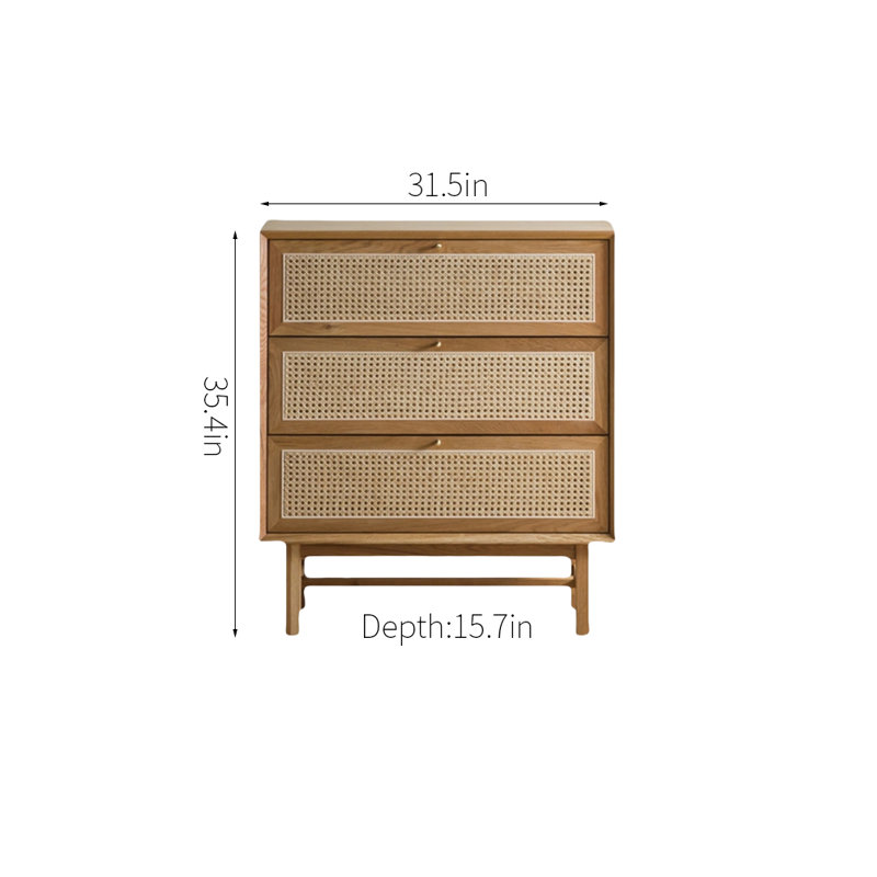 Armoire de véranda moderne en bois massif de style simple