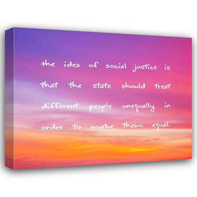 Art graphique sur toile tendue par Trinx ArtsyQuotes: Frederic August Hayek