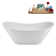 67" Streamline Soaking Freestanding Tub and Tray With Internal Drain