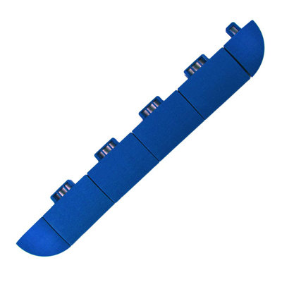 3'' L x 2'' W Plastic Interlocking Deck Corner Piece in Blue