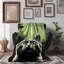 UFO Derrière Pawtrait - couverture en sherpa de qualité supérieure 1 pièce - reproduction d'art luxueuse-97327082