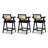 Ergonomic Resin Webbing Back Bar Stool Set for All Settings, Stylish and Durable