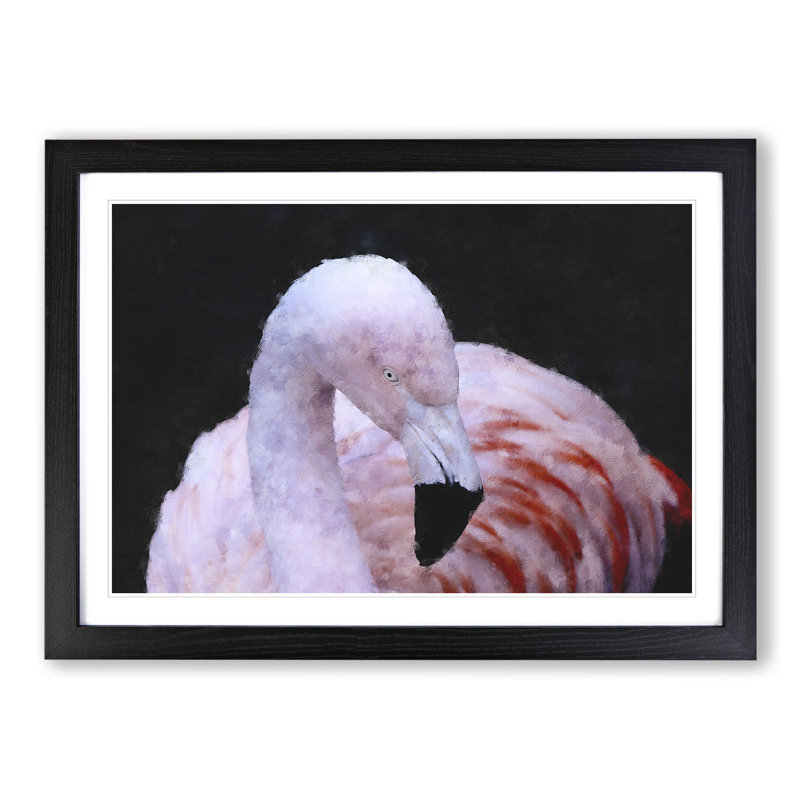 Pink Flamingo Vol.1 - Framed Print, Black Framed, 36cm H x 48cm W x 2cm D