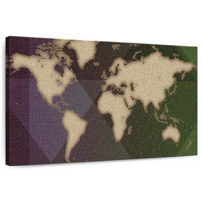 Carte du monde de la flanelle d'Aliaz