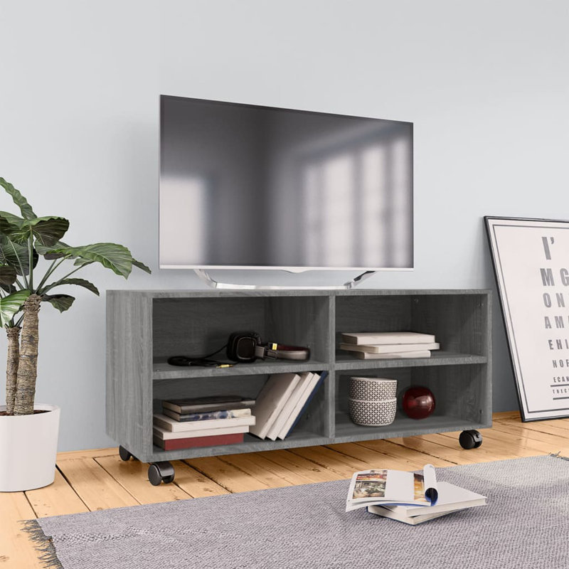 Hansford Unfinished TV Stand for TVs up to 43", Grey Sonoma