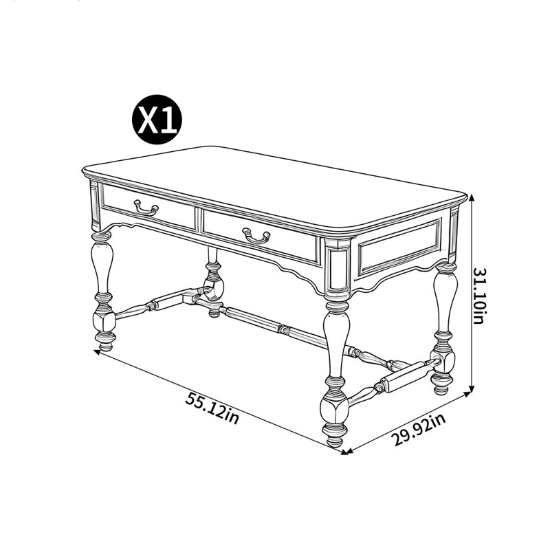 Bureau de luxe de style américain