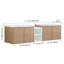 Ensemble de meuble-lavabo 72 po de qualité supérieure - 2 meubles-lavabos 30 po + armoire de rangement 12 po | Tiroirs à fermeture en douceur et à fixation murale