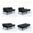 Black Convertible Folding Modern sofa Bed-823974377
