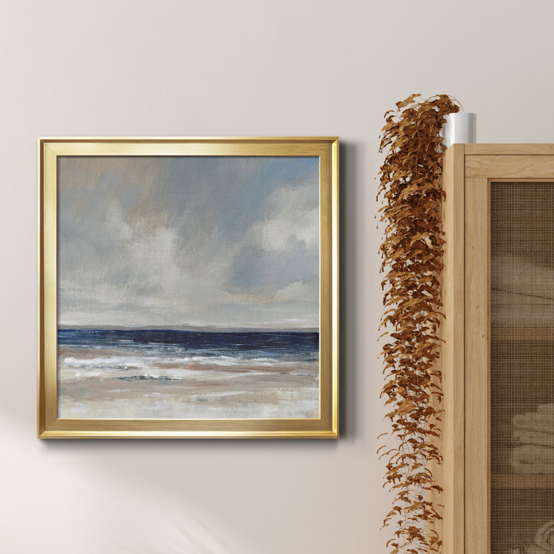 «Distant Land II», reproduction sur toile encadrée, Cadre doré, H 34,5 po x l 34,5 po x P 1,5 po