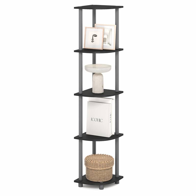 Turn-N-Tube 29.46cm W Manufactured Wood Shelving Unit, Black/Grey