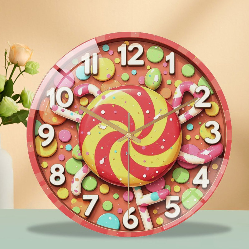 Horloge murale en verre 12 po