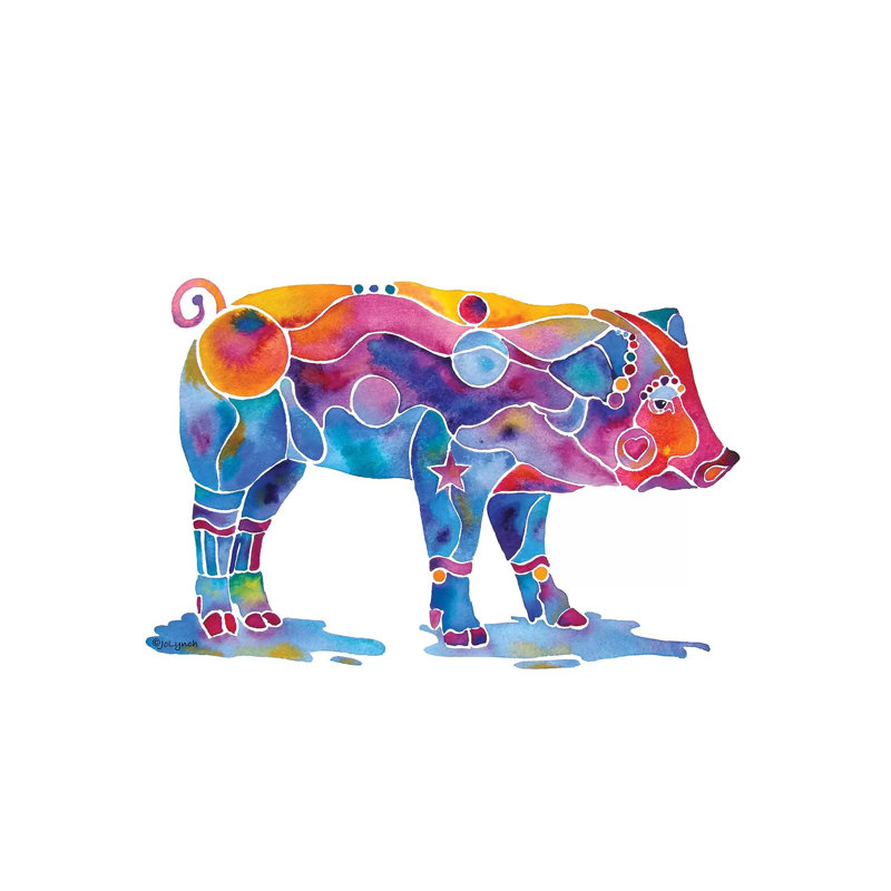 Pig Farm by Jo Lynch - Wrapped Canvas Gallery-Wrapped Canvas Giclée, 66.04 cm H x 45.72 cm W
