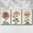 " Antique Turpin Botanical VII " 3 - Pieces-97759596-97759590